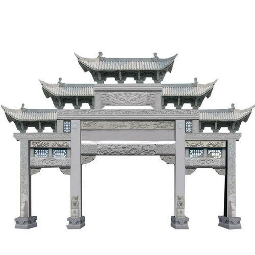 古建筑石牌坊景觀雕塑 張家界石材雕塑牌坊定制廠家